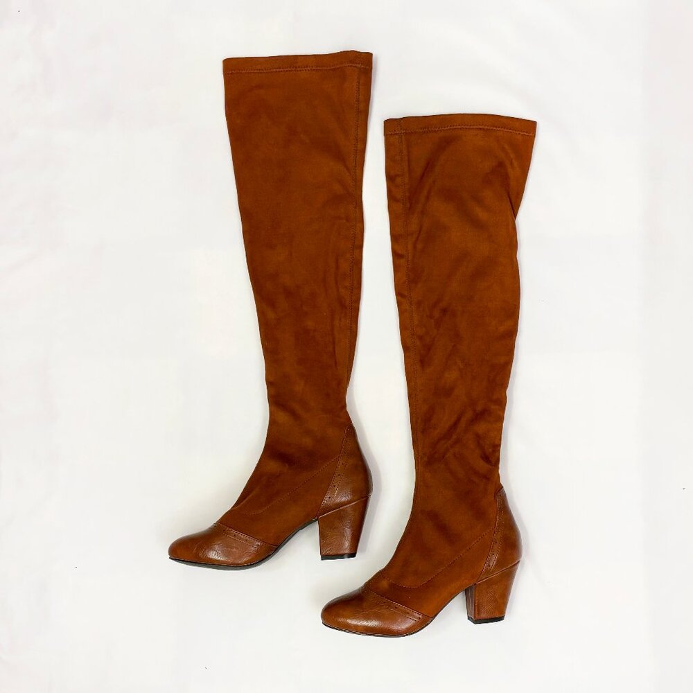 BAIT Footwear brown knee-high stretch boots size US 7.5